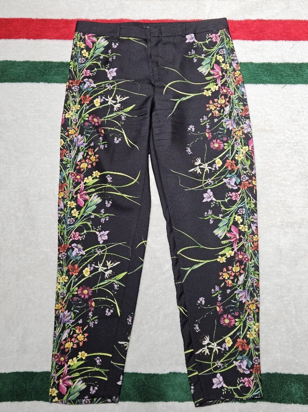 Gucci Flora Print Silk Trousers - Black / Floral IT 40 / US 4 (Authenticated)
